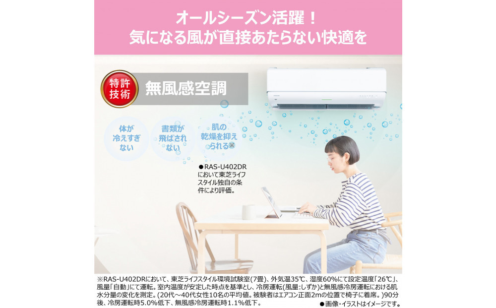 東芝　エアコン【標準設置費込み】フラッグシップモデル　6畳　RAS-U221DR(W)