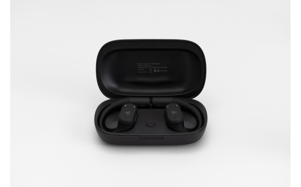 オープン型イヤホンfinal KDT3000 BLACK ながら聴き/耳を塞がない/マイク左右付け替え可/自分の声だけがクリアに届く