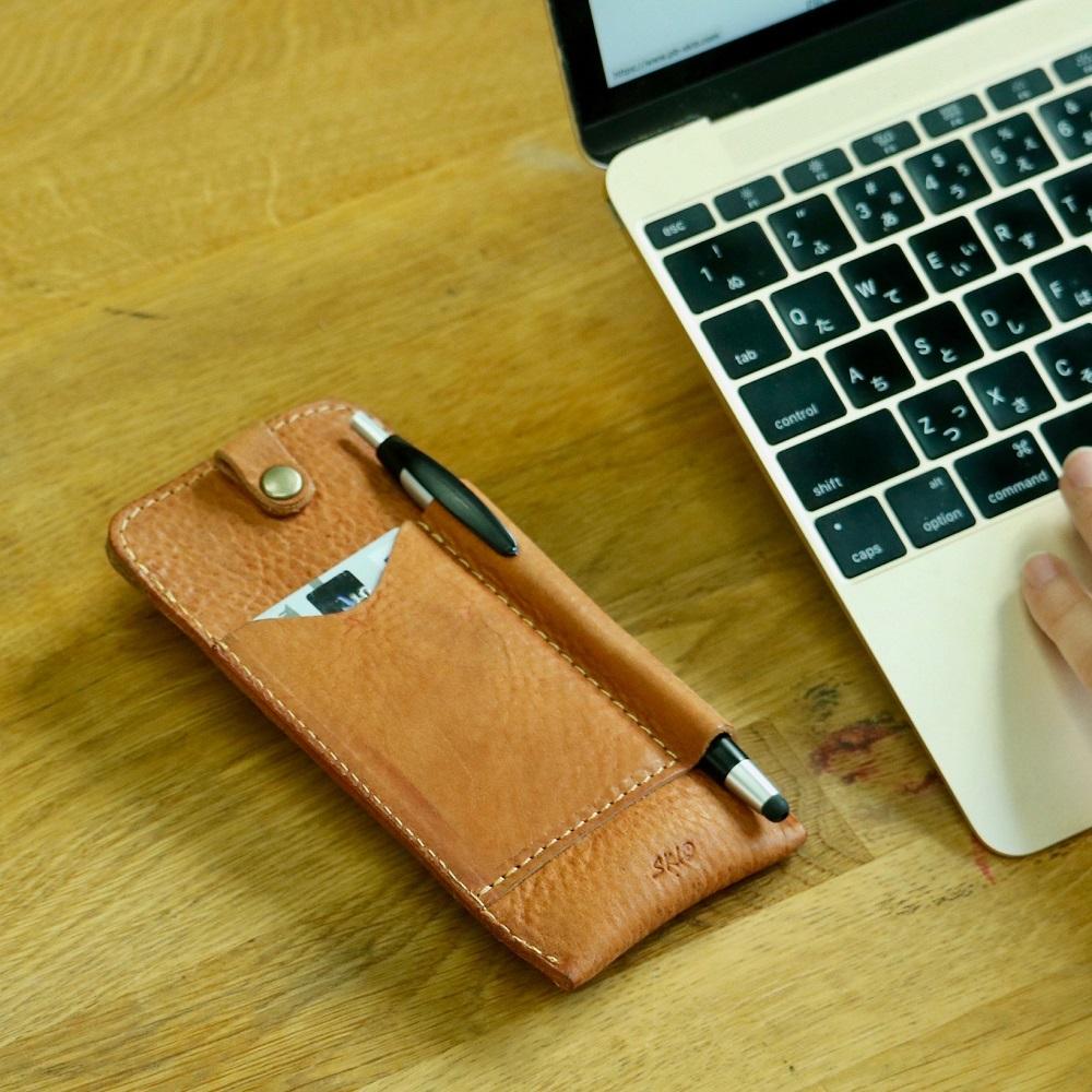 SKLO 首かけメガネケース(L)【Black】