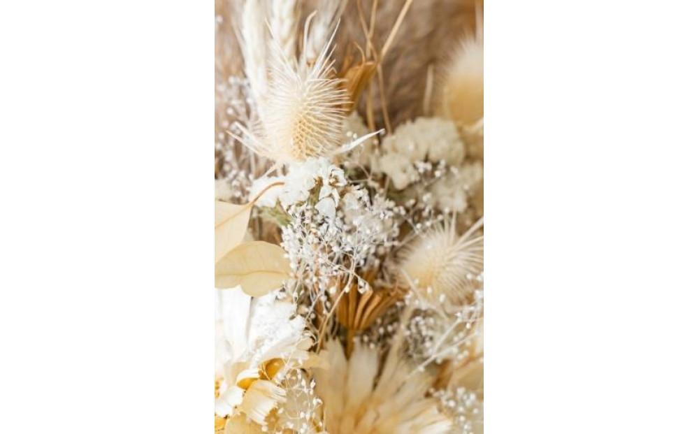 【スワッグ】ドライフラワーブーケ ベージュ