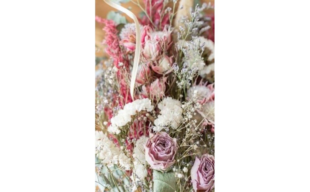 【スワッグ】ドライフラワーブーケ ピンク