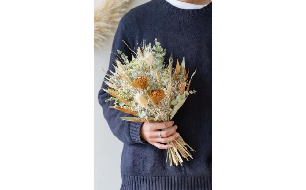 【スワッグ】ドライフラワーブーケ イエロー