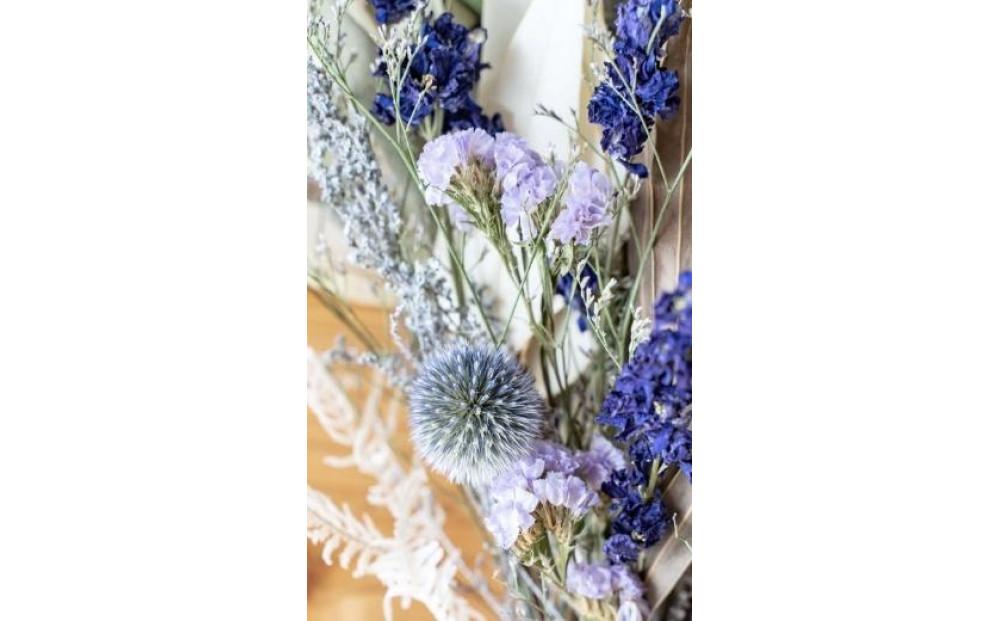 【スワッグ】ドライフラワーブーケ ブルー