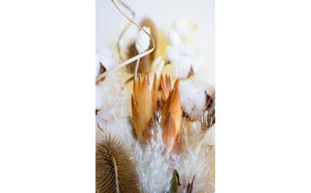 【花瓶アレンジ】ドライフラワーブーケ ベージュ Large