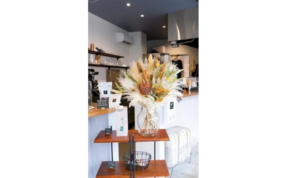 【花瓶アレンジ】ドライフラワーブーケ イエロー Large