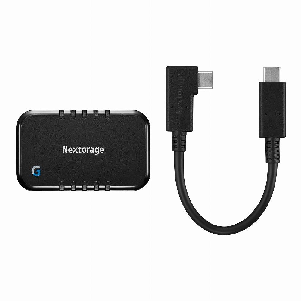 L字コネクターのショートケーブル付き ポータブルSSD　Gシリーズ　2TB