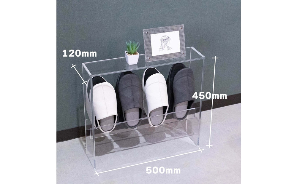 スリッパラック アクリル製 4足収納 1台 川崎市自社工場一貫生産品