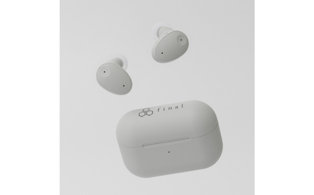 ANC完全ワイヤレスイヤホン final ZE300 GREIGE / ZE3000 小型モデル /ノイズキャンセリング/ノイキャン/外音取り込み/マイク付き