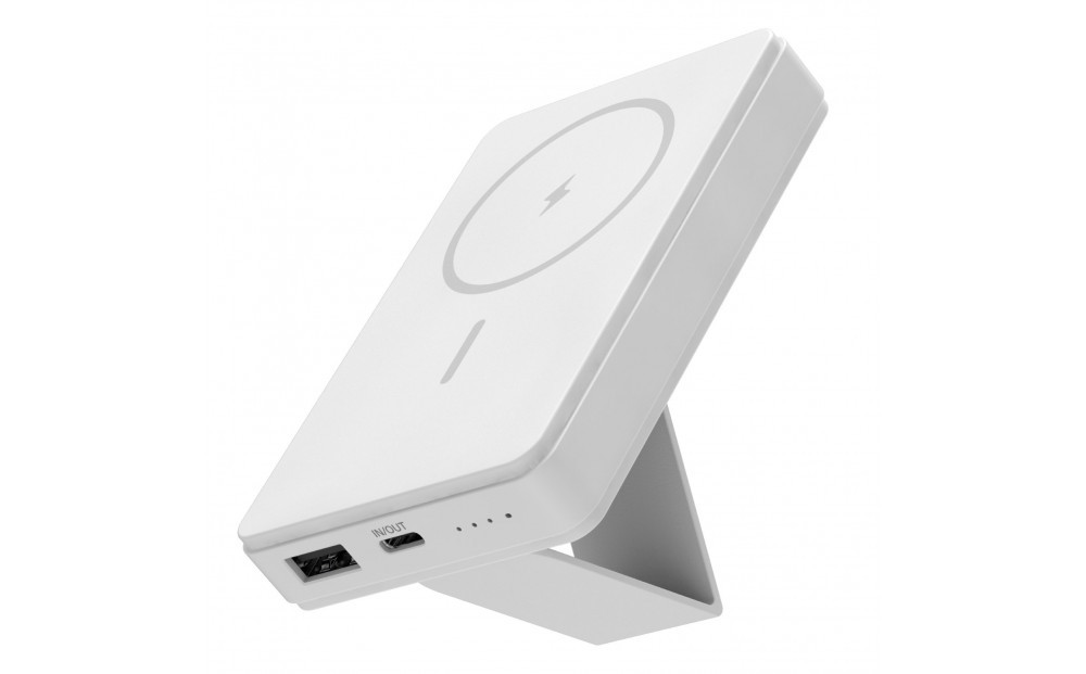 【多摩電子工業株式会社】モバイルバッテリー 5000mAh MagSafe対応 ワイヤレス充電器【ホワイト】