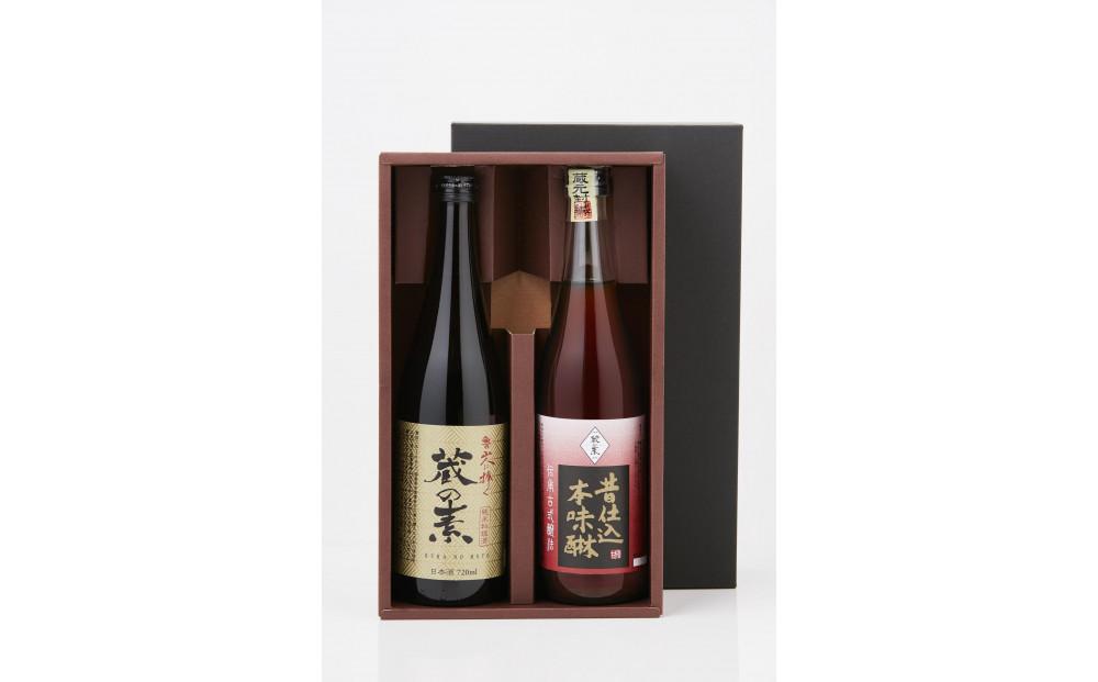 大和川酒造店 純米料理酒 蔵の素、甘強酒造 伝承醸法 昔仕込本みりん 調味料セット 720ml × 各1本ずつ 発売元 株式会社片山