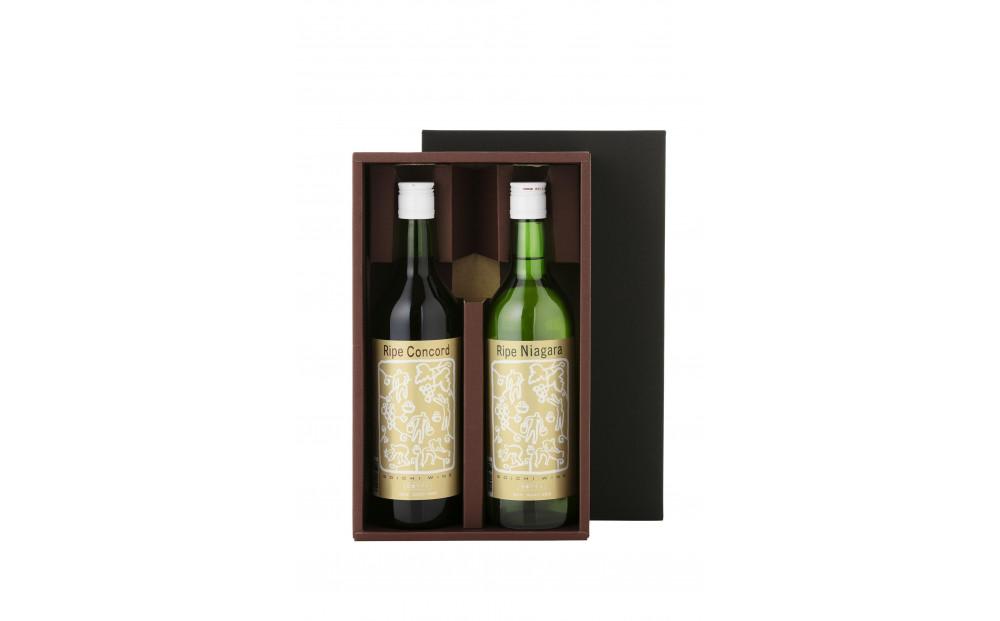 林農園 酸化防止剤無添加 五一わいん 完熟コンコード 赤甘口 720ml & 完熟ナイヤガラ 白甘口 720ml 2本セット 発売元 株式会社片山