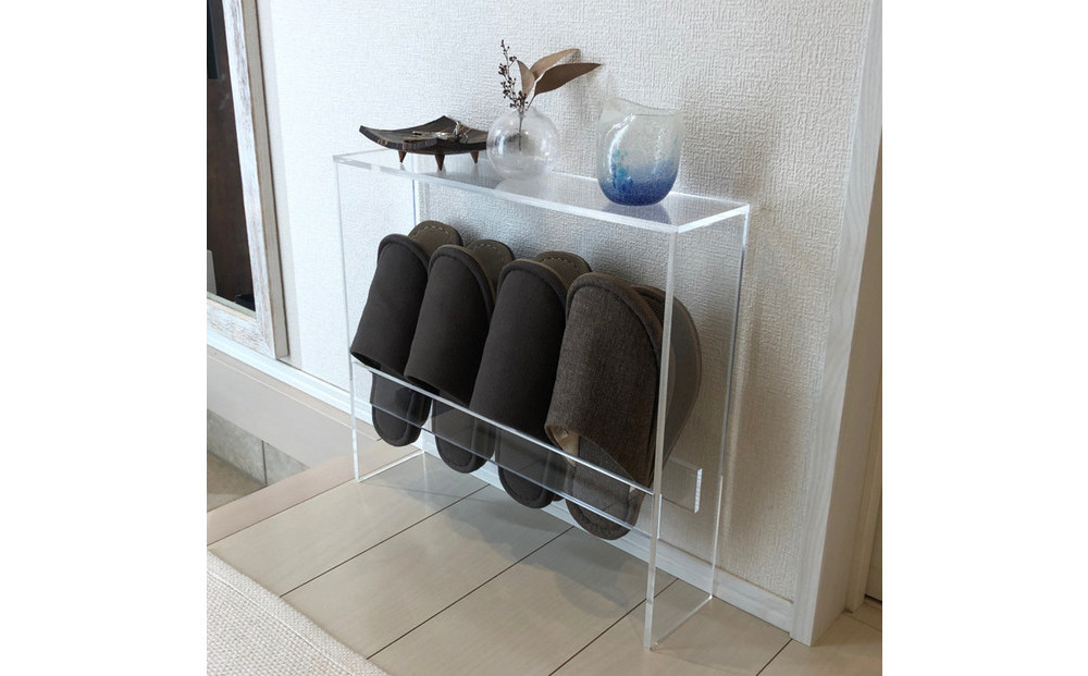 スリッパラック アクリル製 4足収納 1台 川崎市自社工場一貫生産品