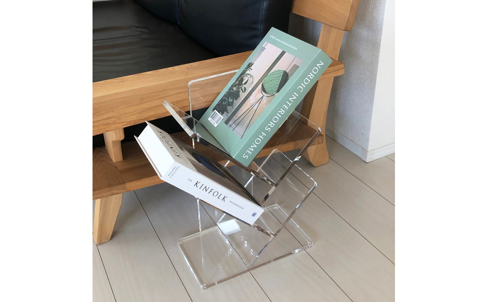 ブックシェルフ アクリル製  1台 川崎市自社工場一貫生産品