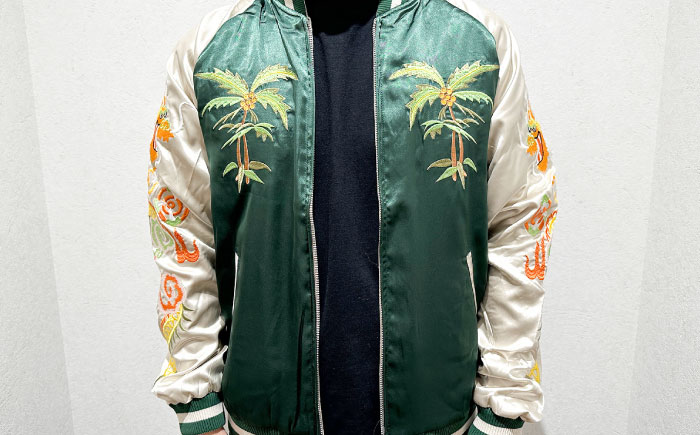 ハワイ柄刺繍リバーシブルスカジャン　サイズはS・M・L・XL・XXL【有限会社 エムシーハウス】 [AKAP006] Sサイズ