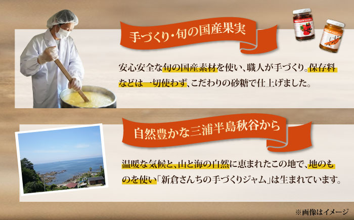 旬の果物、野菜のこだわりジャム５種　【横須賀商工会議所 おもてなしギフト事務局（新倉さんちの手づくりジャム）】[AKEE001]