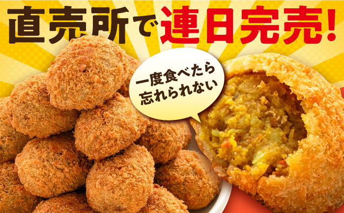 【全3回定期便】本気のカレーコロッケ20個 0.8kg【三富屋商事株式会社】 [AKFJ074]
