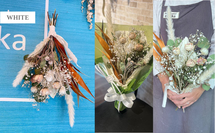 【選べるカラー】ドライフラワー スワッグ Sサイズ【flowerbasket namika】 [AKGA001-1] ホワイト