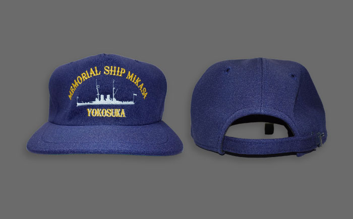 三笠帽子（M、紺）・Tシャツ（S～LL、白）セット 記念艦三笠【公益財団法人 三笠保存会】 [AKBC001] Ｔシャツ白S