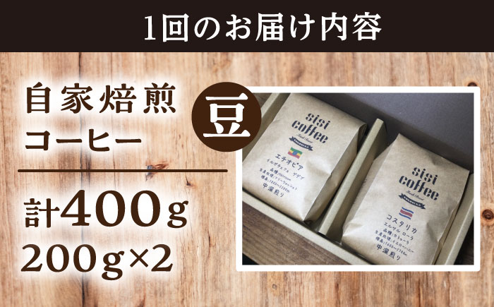 【全12回定期便】豆 中煎り 珈琲豆おまかせ2種セット 珈琲 コーヒー 【宍戸珈琲】 [AKGP006]