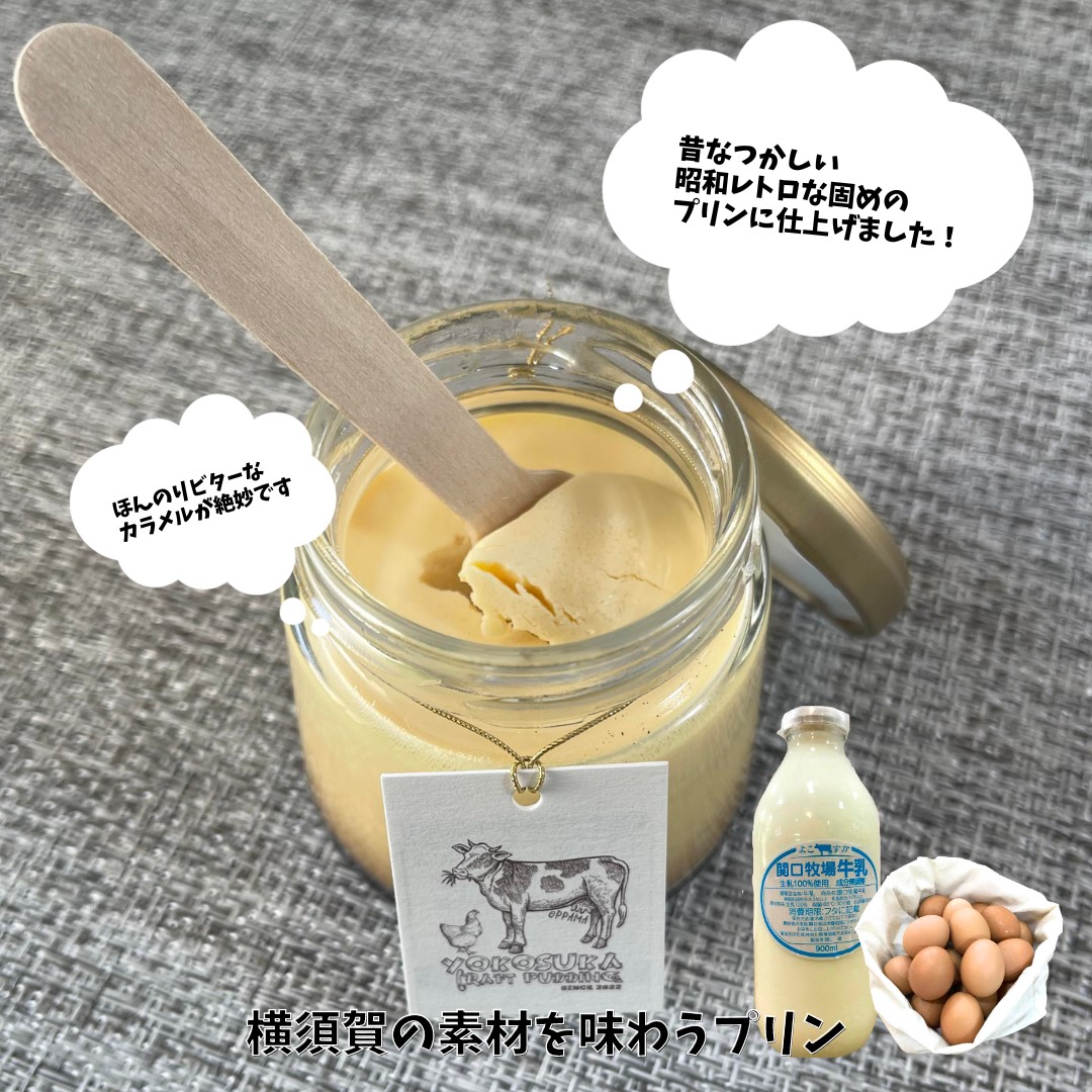 【全6回定期便】プリン食べ比べセット5個(追浜レトロプリン3個×まぐろいもプリン2個)【有限会社たのし屋本舗】 [AKAE027]