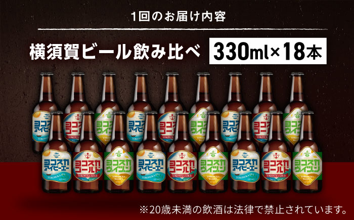 【全3回定期便】飲み比べ ビール 3種　18本セット （330ml瓶×計54本）クラフトビール 【有限会社たのし屋本舗】 [AKAE053]