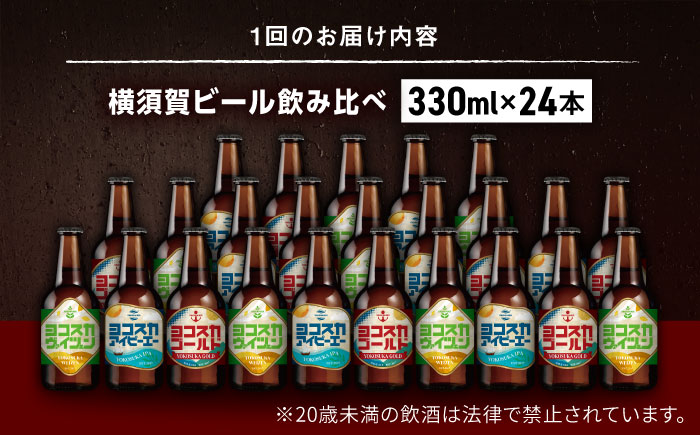 【全12回定期便】飲み比べ ビール 3種　24本セット （330ml瓶×計288本） クラフトビール【有限会社たのし屋本舗】 [AKAE058]