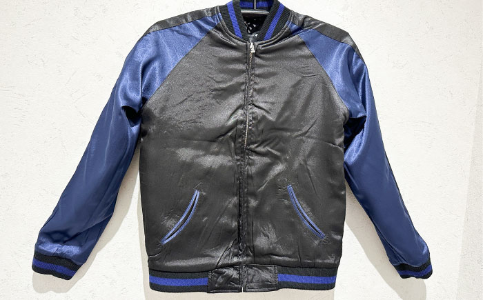 スカジャン 桜と荒波 刺繍　サイズはS・M・L・XL・XXL【有限会社エムシーハウス】 [AKAP009] Sサイズ