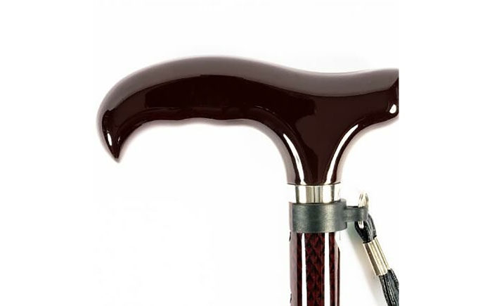 超軽量オールカーボンコンパクト折りたたみ伸縮杖 カーボン柄 ダークワイン【横須賀商工会議所 おもてなしギフト事務局（有限会社パナテック）】  [AKEU001]