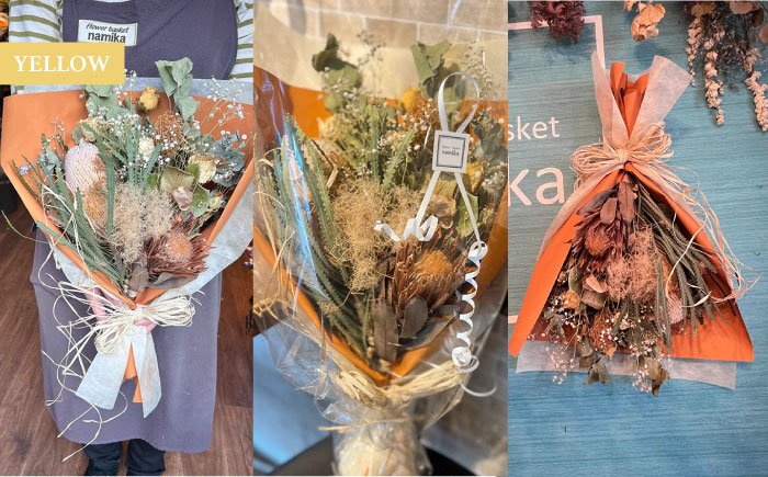 【選べるカラー】ドライフラワー スワッグ Mサイズ 【flowerbasket namika】 [AKGA002-1] ホワイト