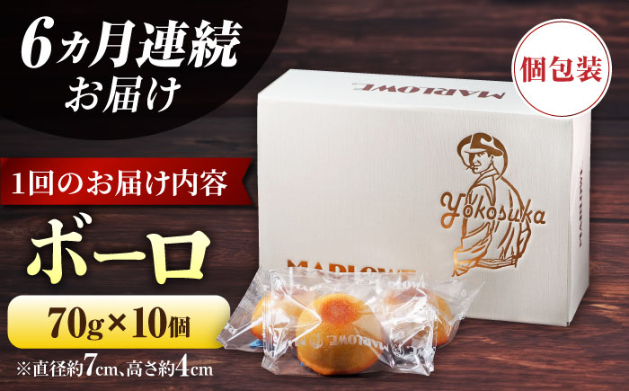 【全6回定期便】よこすか限定箱ボーロ（10個入）【マーロウ】 [AKAF093]