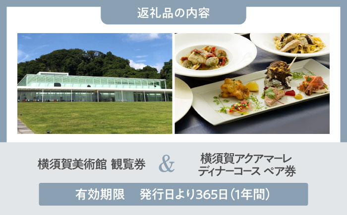 横須賀美術館観覧券＆レストランアクアマーレ食事券（ディナーコース/ペア券）【横須賀美術館】 [AKBX001]