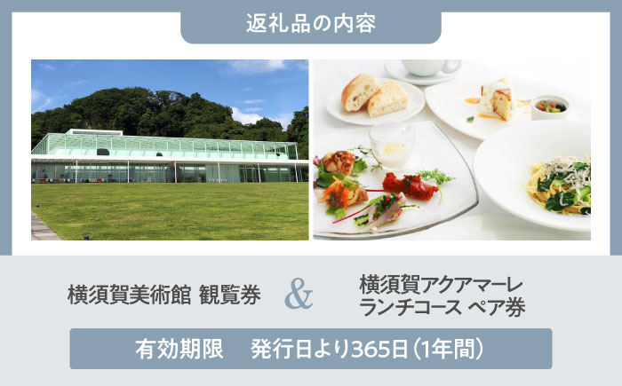 横須賀美術館観覧券＆レストランアクアマーレ食事券（ランチコース/ペア券）【横須賀美術館】 [AKBX003]