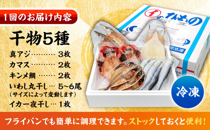 【全3回定期便】漁師町佐島 干物 詰め合わせ5種 2人前セット【石川水産】 [AKCX008]