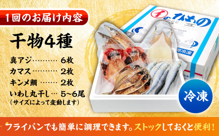 【全3回定期便】漁師町佐島 干物詰め合わせ4種 2人前セット キンメ鯛 アジ カマス イワシ 横須賀 【石川水産】 [AKCX015]