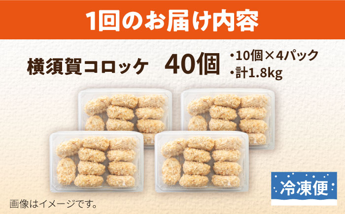 【全12回定期便】横須賀コロッケ 40個 1.8kg【有限会社丸伸商事】 [AKFH017]