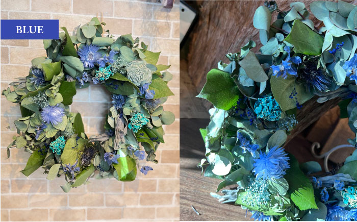 【選べるカラー】ドライフラワー リース Sサイズ 【flowerbasket namika】 [AKGA003-1] ホワイト