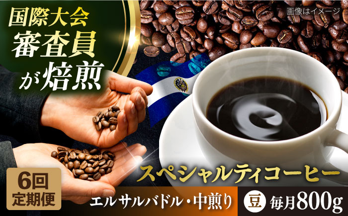【全6回定期便】コーヒー豆 自家焙煎 中煎り エルサルバドル 200g×4 TSUKIKOYA COFFEE ROASTER ツキコヤ【株式会社RUINS】 [AKAD029]
