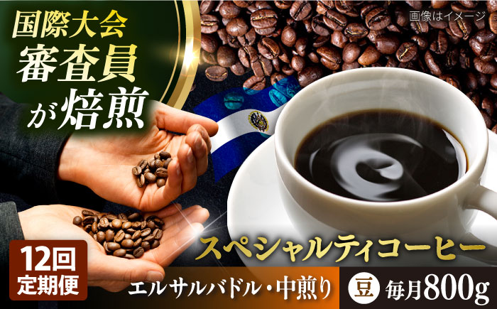【全12回定期便】コーヒー豆 自家焙煎 中煎り エルサルバドル 200g×4 TSUKIKOYA COFFEE ROASTER ツキコヤ【株式会社RUINS】 [AKAD030]