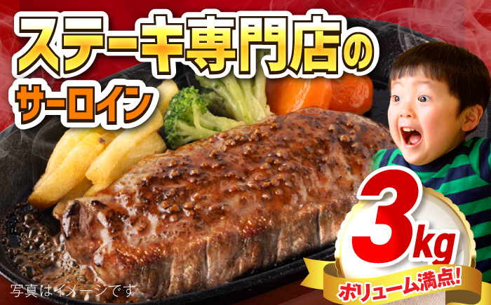 サーロインステーキ 牛肉 3kg 訳あり 不揃い 肉 ギフト ジューシー やわらか 人気 冷凍 バーベキュー BBQ キャンプ アウトドア インジェクション 【コロワイドMD神奈川工場】 [AKAH006]