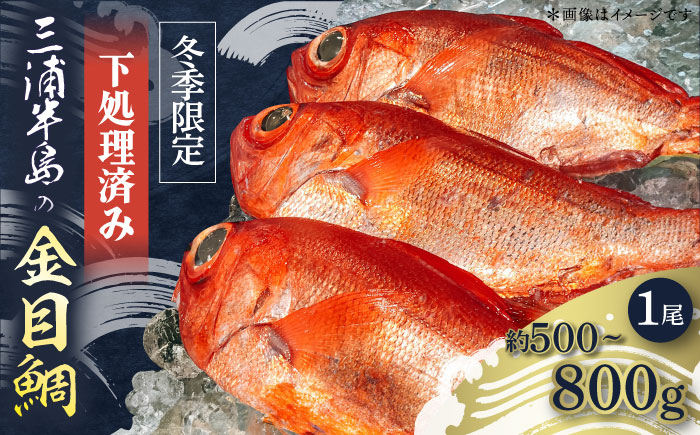 【先行予約】【冬季限定】下ごしらえ済 キンメダイ 約500～800g 鮮魚 処理済み 下処理済み【長井水産株式会社】 [AKAJ029]