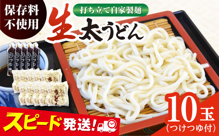 船食製麺の生太うどん約150g×10玉セット 自家製つけつゆ付き【有限会社 船食製麺】 [AKAL010]