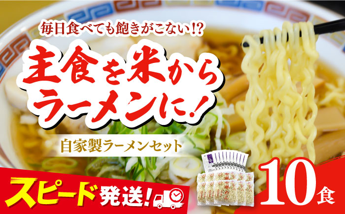 船食製麺のラーメン約120g×10玉セット 特製スープ付き 中華そば【有限会社 船食製麺】 [AKAL016] 細打ち