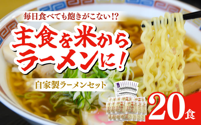 船食製麺のラーメン約120g×20玉セット 特製スープ付き 中華そば【有限会社 船食製麺】 [AKAL018] 細打ち