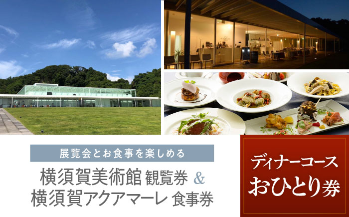 横須賀美術館観覧券＆レストランアクアマーレ食事券（ディナーコース/おひとり券）【横須賀美術館】 [AKBX002]