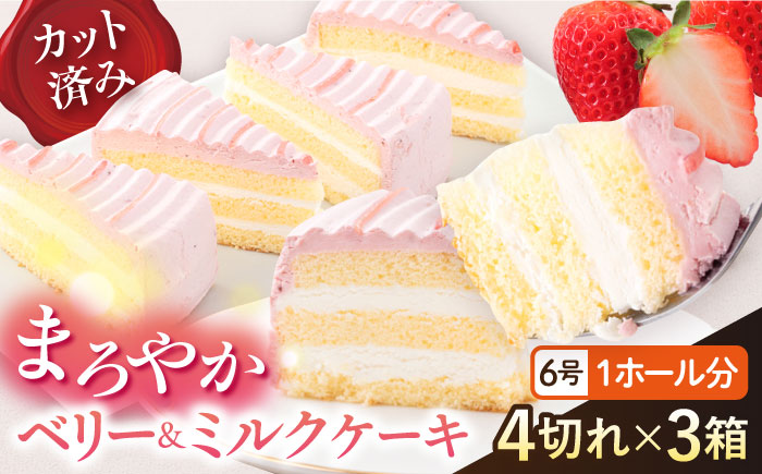 【年内発送の受付は12月23日まで！】ドルチェケーキ ベリー＆ミルク ケーキ 計12個（4個×3箱） 年内発送 【ファミール製菓株式会社】 [AKCI018]