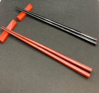 鎌倉彫　箸　朱