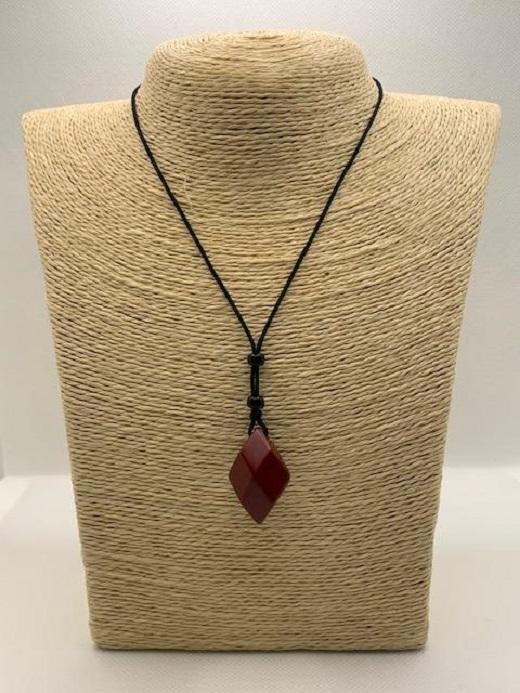 鎌倉彫ペンダント　 朱