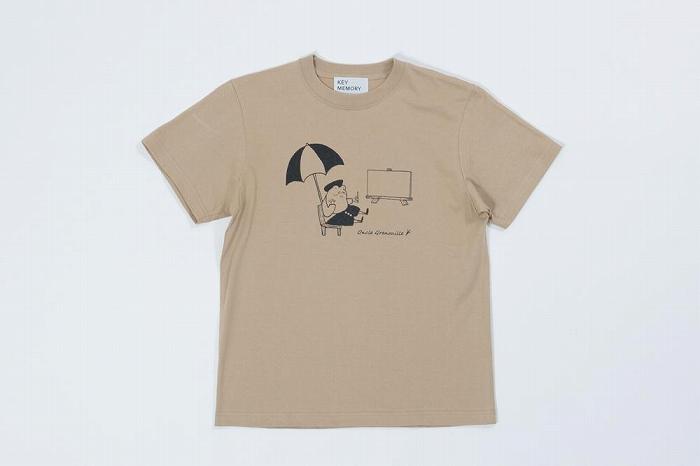 《0》【KEYMEMORY鎌倉】GrenouilleイラストTシャツ BEIGE