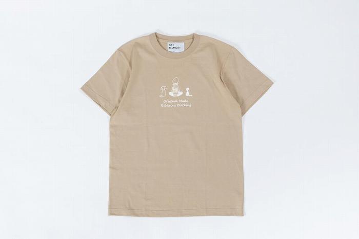 《1》【KEYMEMORY鎌倉】TIMEイラストTシャツBEIGE