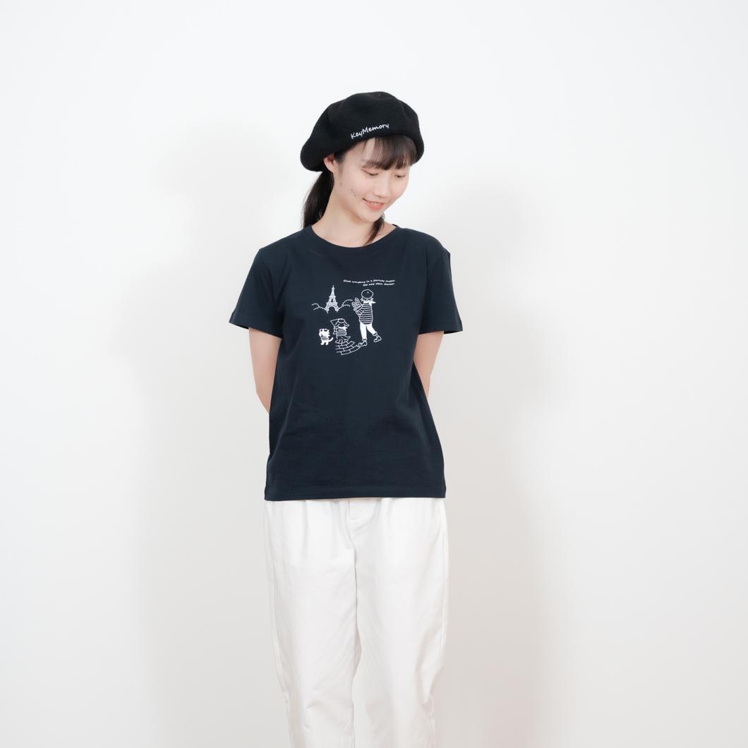 《2》【KEYMEMORY 鎌倉】トラベルイラストTシャツ NAVY